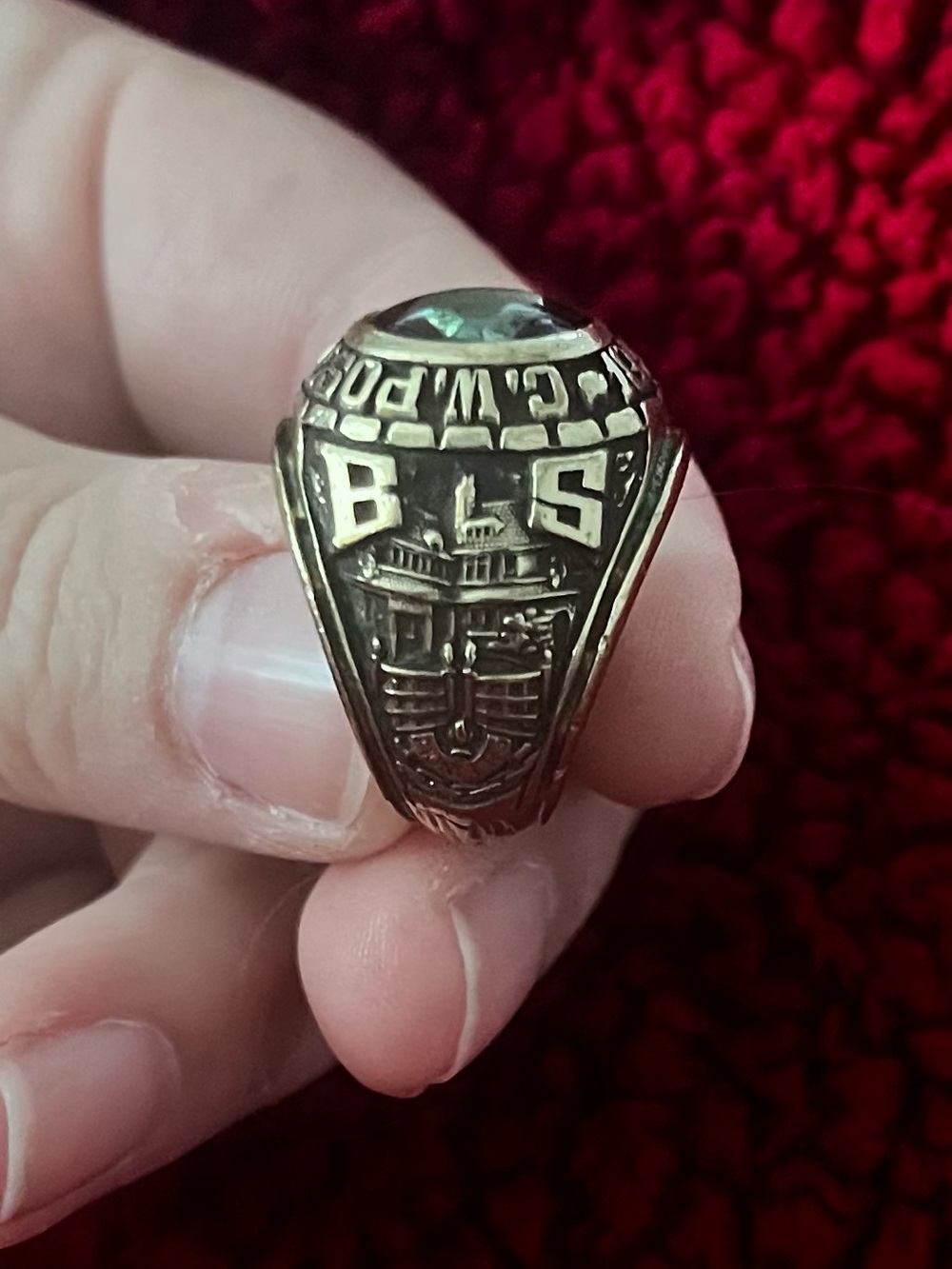 10K Gold Class Ring Post College 1974 - Picture 3 of 4
